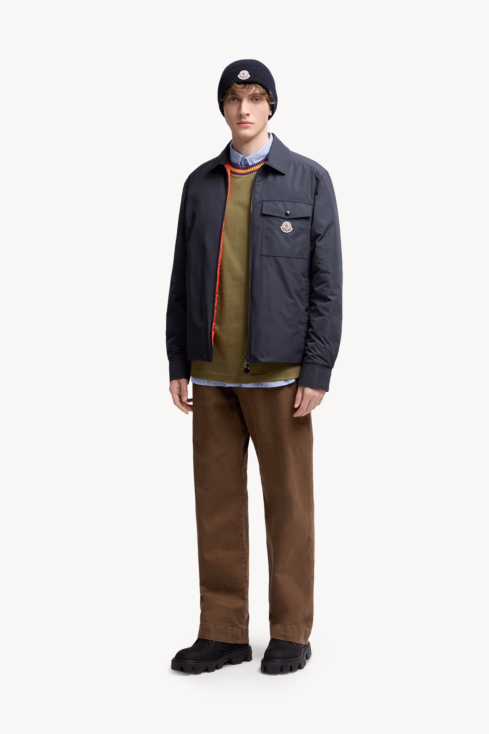 Vigeon Down Shirt Jacket Men Blue Moncler 0